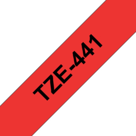 Labeltape Brother P-touch TZE-441 18mm zwart op rood