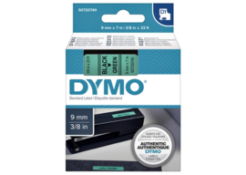 Labeltape Dymo 40919 D1 720740 9mmx7m zwart op groen