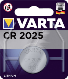 Batterij Varta knoopcel CR2025 lithium blister à 1stuk