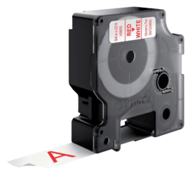Labeltape Dymo 45805 D1 720850 19mmx7m rood op wit