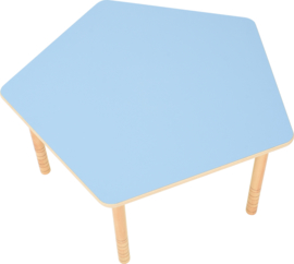 Vijfhoekig Flexi tafelblad  blauw