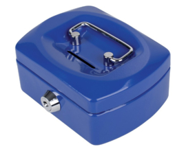 Geldkist Pavo met gleuf 125x95x60mm blauw