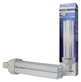 Spaarlamp Philips Master PL-C 2P 18W 1200 Lumen 830 warm wit