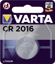 Batterij Varta knoopcel CR2016 lithium blister à 1stuk