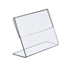 Kaarthouder OPUS 2 L-standaard 90x60mm liggend acryl