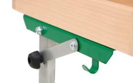 Tafel met een houten opbergbak met verstelbare hoogte 3-5 - groen-beuk