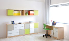 Quadro - bureau met lade en kast