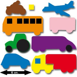 Set van 12 zakjes Vervoer plakfiguren "Stam"