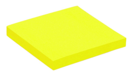 Memoblaadjes Quantore 76x76mm neon geel