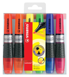 Markeerstift STABILO Luminator 71/6 etui à 6 kleuren