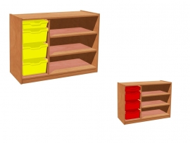 Kast met 4 bakken