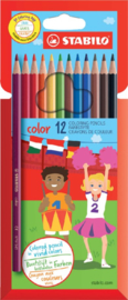 Kleurpotloden STABILO Color 979 kartonnen etui à 12 kleuren