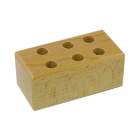 Potloden of kwarstenblok hout voor 6 potloden