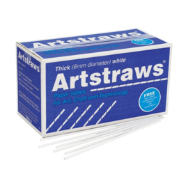 Artstraws 4mm x 40cm 1800 stuks - Wit