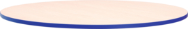 Ronde Quint-tafel 90 cm 40-58cm hoogte verstelbaar blauw