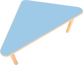driehoekig Flexi- tafel 108x80x80cm blauw  in hoogte verstelbaar