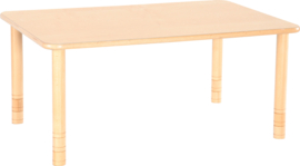 Rechthoekige Flexi tafel 120x80cm beuken in hoogte verstelbaar
