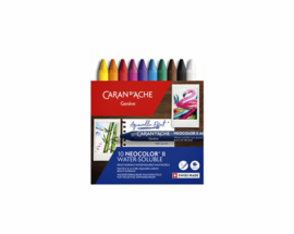 Waskrijt Caran d'Ache neocolor-II 10stuks assorti