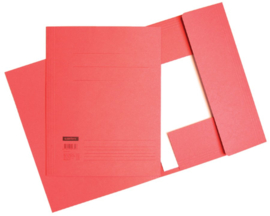 50x Aktemappen 3 kleppen A4 320gr rood