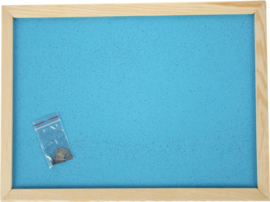 Prikbord 100 x 150 cm - lichtblauw