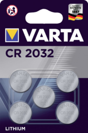 Batterij Varta knoopcel CR2032 lithium blister à 5stuk