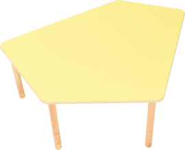 Vijfhoekig Flexi tafelblad geel