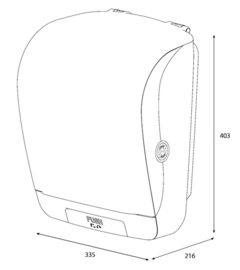 Dispenser Katrin 90045 handdoekkenrol wit