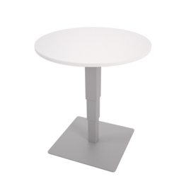 Ronde tafel 70 cm met hoogteverstelling - wit
