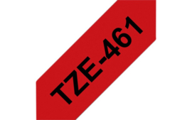 Labeltape Brother P-touch TZE-461 36mm zwart op rood