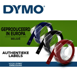 1 set Labeltape Dymo rol 9mmx3M glossy vinyl assorti