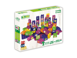 BiOBUDDi Educatieve blokken met 2 basisplaten B-0009 60 dlg.