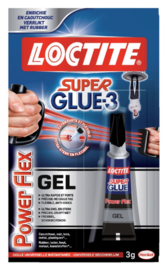 Secondelijm Loctite Powerflex gel tube 3gram op blister