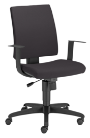 INTRATA bureaustoel met lage rugleuning zwart - zwart