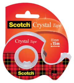 Plakband Scotch Crystal 600 19mmx15m + handafroller