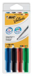 Viltstift Bic 1744 whiteboard rond ass 1.4mm blister à 4st