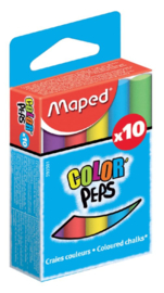 Bordkrijt Maped Color'Peps assorti stofvrij 10 stuks