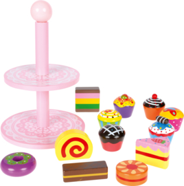 Muffins - houten set met plateau