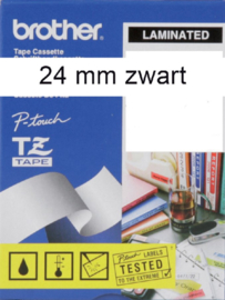 Labeltape Brother P-touch TZE-251 24mm zwart op wit