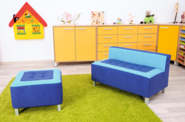 Premium poef blauw