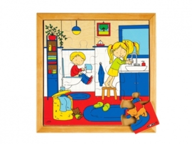 Puzzel handen wassen 16 dlg. 34x34 cm