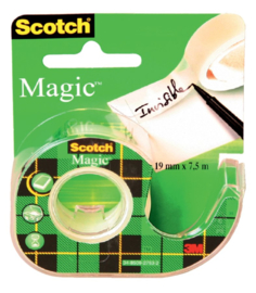 Onzichtbaar plakband Scotch Magic 810 12mmx10m +afroller