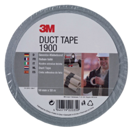 Plakband 3M 1900 Duct Tape 50mmx50m zilver