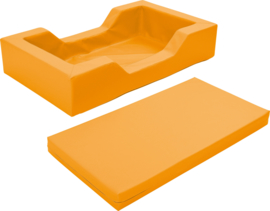 Foam bed met uitsparingen 128x75x25cm  - Oranje