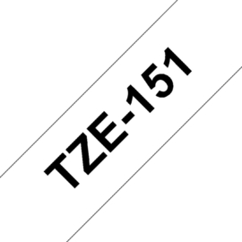 Labeltape Brother P-touch TZE-151 24mm zwart op transparant