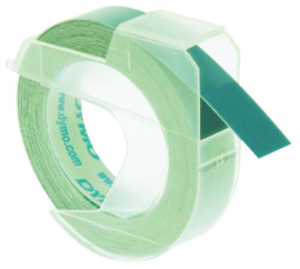 10 stuks Labeltape Dymo rol 9mmx3M glossy vinyl prof groen