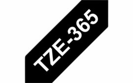 Labeltape Brother P-touch TZE-365 36mm wit op zwart