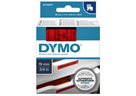 Labeltape Dymo 45807 D1 720870 19mmx7m zwart op rood