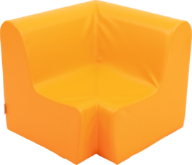 Medium hoekbank 58,5cm zithoogte 26cm - Oranje