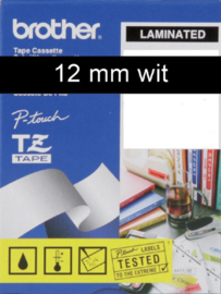 Labeltape Brother P-touch TZE-335 12mm wit op zwart