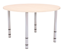 Ronde Quint-tafel 90 cm  40-58cm hoogte verstelbaar esdoorn